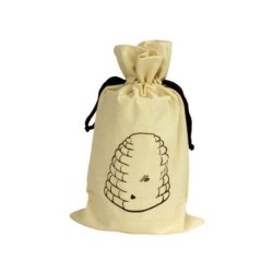 Bolsas de regalo Saco de algodón Colmena Bolsa ecológica para 1 tarro de 900 ml fabricada con materia prima 100% algodón en colo