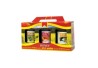 Caja decorativa para 3 botes 500g (315 ml) -Roja honey