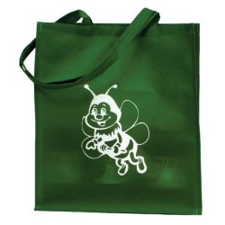 Bolsas de regalo Bolsa de algodon con Abeja color Verde Bolsa ecologica para tarros de miel