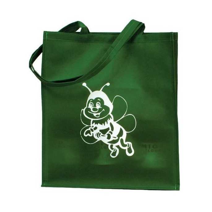 Bolsas de regalo Bolsa de algodon con Abeja color Verde Bolsa ecologica para tarros de miel