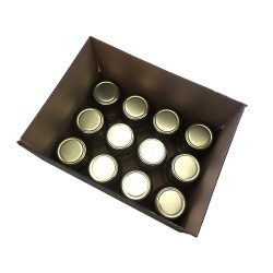 Cajas de cartón Caja de cartón botes de 1kg (Pack 30 uds) Cajas para almacenar los botes de miel de 1kg o cualquier bote de apro