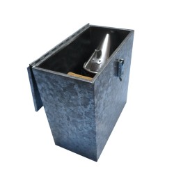 Ahumadores Caja de transporte para ahumador, galvanizada Caja de acero galvanizado ideal para transportar el ahumador en el coch