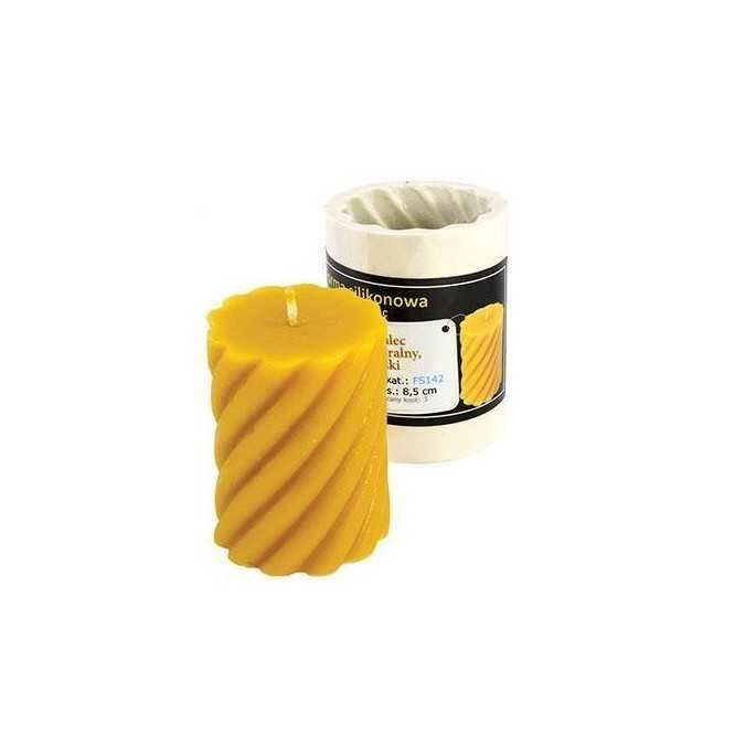 Moldes Molde vela - Cilindro rizado pequeño Molde de silicona para elaborar las velas de cera de abeja
Forma  -  vela rizada
A
