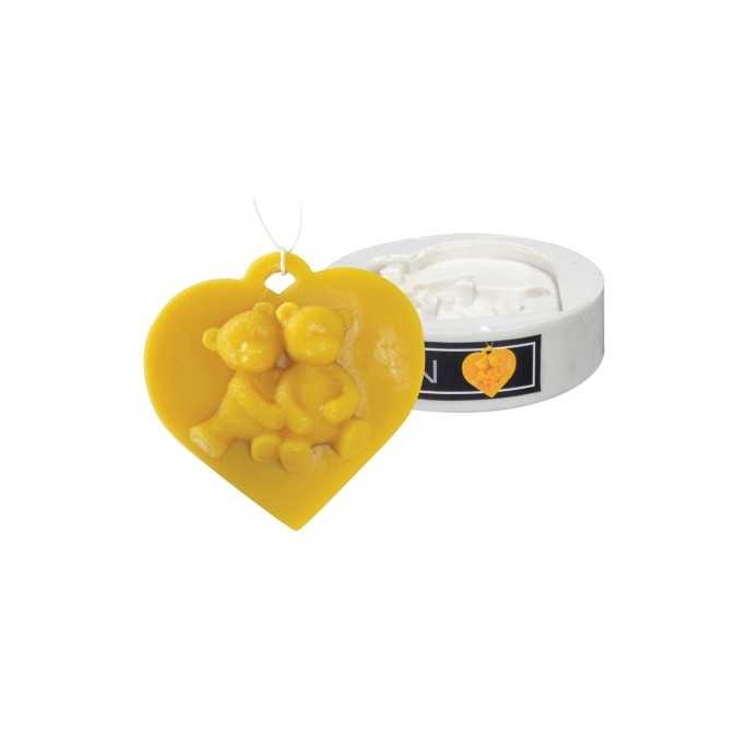 Moldes Molde vela - Corazón colgante con osos 


Molde de silicona para elaborar velas de cera
Altura aprox. 85 mm
Gasto 40