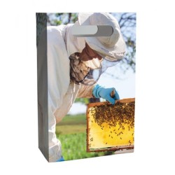 Bolsas de regalo Bolsa de regalo - apicultor -  cartón Bolsa de regalo con dibujo apicultor, viene perfecto para 2 botes de 1 kg