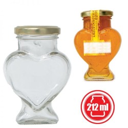 Botes Bote de Cristal Corazón 212 ml (pack 15 uds), con tapa Bote de cristal de 212 ml con tapa incluida
Capacidad - 212ml
Cap