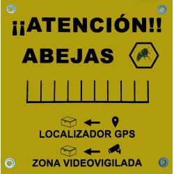 Otro material apícola Cartel Aviso|"Atención Abejas" y "Zona Videovigilada" Cartel de aviso y disuadió para su colmenar.
 Sopor