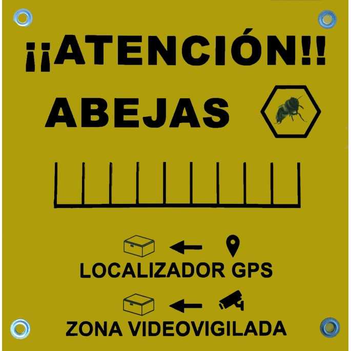 Otro material apícola Cartel Aviso|"Atención Abejas" y "Zona Videovigilada" Cartel de aviso y disuadió para su colmenar.
 Sopor