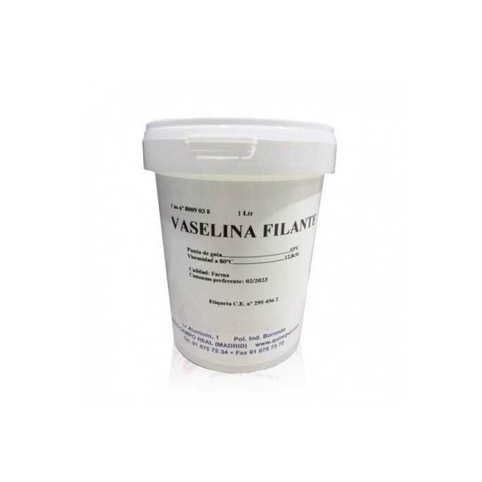 Sanidad Vaselina Filante 1L Vaselina filante . Las vaselinas son hidrófugas y sirven de excipiente en las industrias farmacéutic