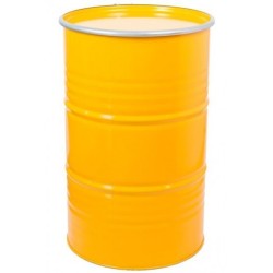 Maquinaria Bidón de metal 230L (300kg de miel) - Amarillo Bidon para almacenaje de miel con capacidad de 230 litros (aprox  300k