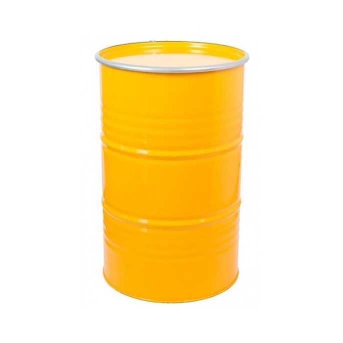 Maquinaria Bidón de metal 230L (300kg de miel) - Amarillo Bidon para almacenaje de miel con capacidad de 230 litros (aprox  300k