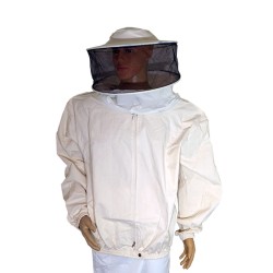 Vestuario Bluson careta redonda algodon fuerte Blusón de apicultor con careta redonda para una correcta protección.
Material de