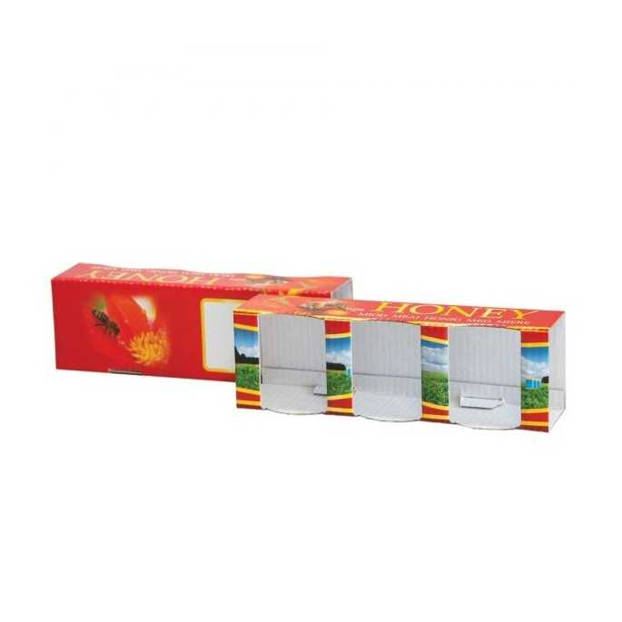 Cajas de cartón Caja decorativa para 3 botes de 50g (35ml), pack 10 uds Caja de cartón preparada para 3 frascos de 50g (35ml)
P