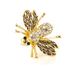 Belleza Broche - hundido en oro Broche que destaca por su elegancia y delicada forma de abeja con unos preciosos tonos dorados y