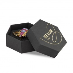 Belleza Broche - se acerca el otoño Broche con forma de abeja con unas preciosas piedras en tonos negros y violetas creando una 