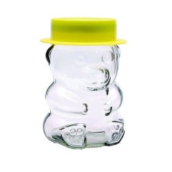 Envases Bote de cristal figura OSO - 280 ml Bote de cristal figura OSO. Tapa con forma de gorro SI incluida
Se vende por unidad