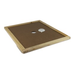 Colmenas de madera Entretapa Langstroth/Dadant Entretapa fabricada en tablex con marco de madera
Cuenta con un taladro central 