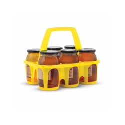 Envases Cesta para transporte de los tarros de miel La cesta para 6 tarros de miel proporciona estabilidad en el transporte, es 