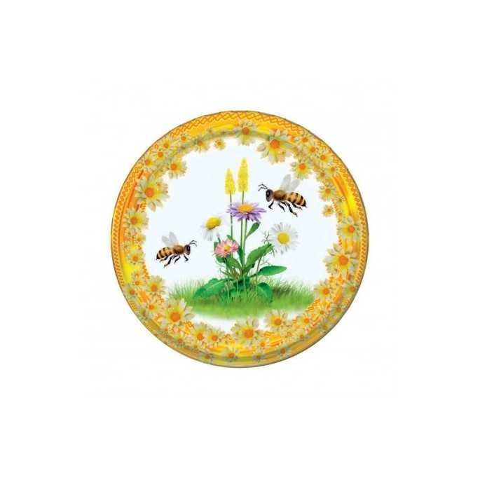 Tapas Tapa bote TO82 - Dibujo Margaritas y Abejas Tapa de bote con el dibujo de dos abejas sobre unas margaritas.
Ideal para da