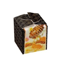 Cajas de cartón Caja decorativa para 1 bote de 41ml - Modelo negro Elegantes cajas para tarros con miel que enfatizan la nobleza