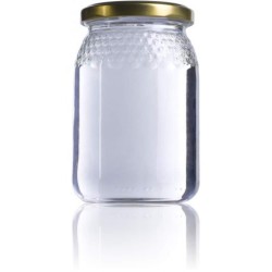 Envases Bote de cristal 380 ml, con tapa - pack 12 uds Bote de cristal con tapa alta dorada.

* Tapa SI incluida

Formato pa