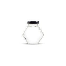 Envases Bote de cristal forma Hexagono - 280ml Bote de cristal con forma de Hexagono
Tapa negra SI incluida
*Formanto de venta