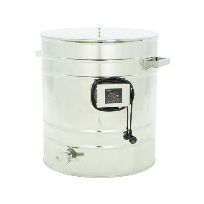 Maduradores y cubos  Madurador calefactable 100L (133kg) 
Si usted no usa madurador, tras envasar y reposar un poco la miel pue
