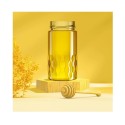 Botes Bote de  cristal APIARI 0.5kg, con tapa ALTA (PACK 24und) - TO63 Bote de cristal modelo APIARI con dinbujo de aguas
Tapa 