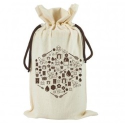 Bolsas de regalo Saco de algodón "Patron Honey" Bolsa ecológica para 1 tarro de 900 ml fabricada con materia prima 100% algodón 