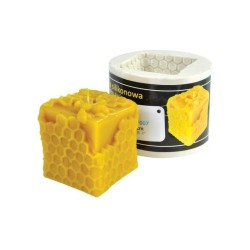 Moldes Molde vela - Cubo con celdillas y abeja Molde de silicona para elaborar las velas de cera de abeja
Forma  -  Cubo con ce