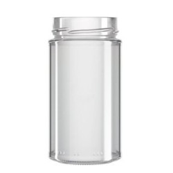 Bote de  cristal AURA 0.5kg con tapa ALTA (PACK 25und) | Apitienda