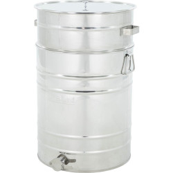 Madurador inoxidable 100l con asas, grifo y filtro cónico | Apitienda