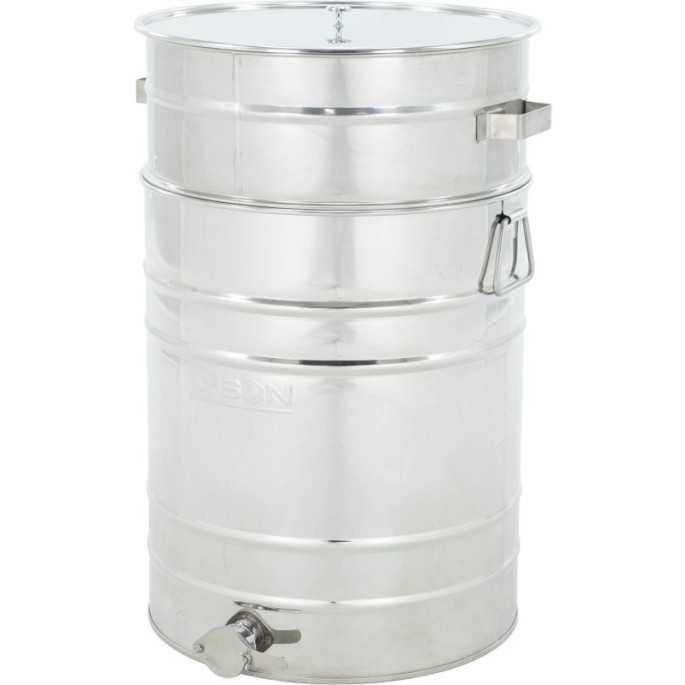 Madurador inoxidable 150l con asas, grifo y filtro cónico | Apitienda