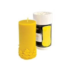 Moldes Molde vela - Cilindro con Abetos (130mm) Molde de silicona para elaborar las velas de cera de abeja
Cilindro grande con 