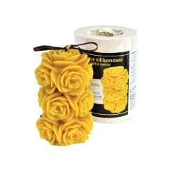 Moldes Molde vela - Cilindro de rosas (115mm) Molde de silicona para elaborar las velas de cera de abeja
Rosas
Altura 115 mm
