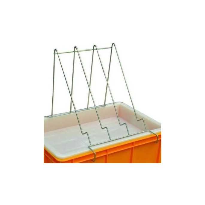 Cubetas Atril para cubeta Atril para cubeta
Fabricado en acero inoxidable
Compatible con mesas de ancho 40cm
Altura 33cm